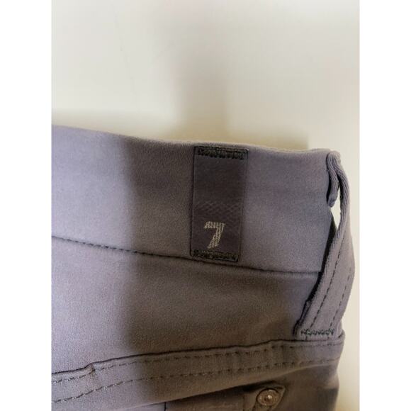 7 for all Mankind Womens 26 Jeans Malhia Kent Metallic Silver Coated Gray Slim - Picture 7 of 10